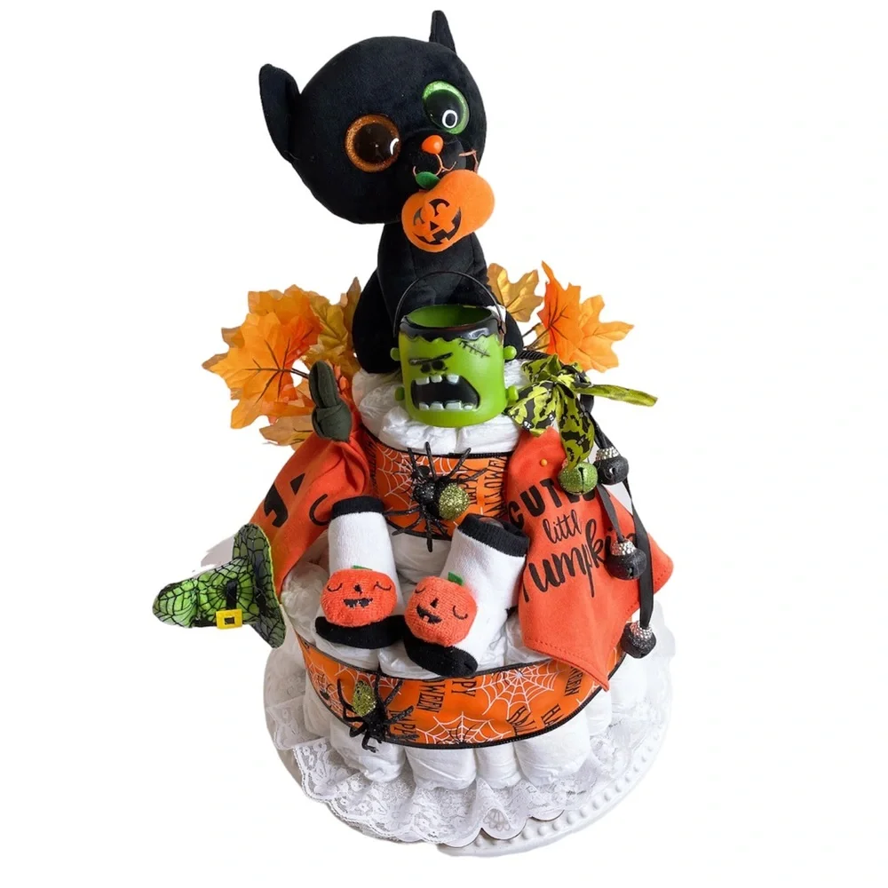 Halloween Diaper Cake, Halloween Baby gift